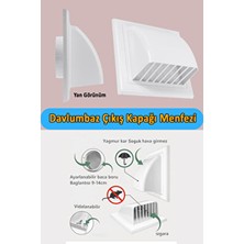 Yapı Kalite Davlumbaz Aspiratör Baca Çıkış Kapak Kapağı Havalandırma Çekvalf Başlığı Haşare Önleyici Menfezi