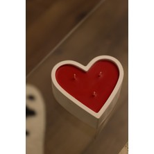 Myravis Vişne Kokulu Kalp Şeklinde Dekoratif Sevgililer Gününe Özel Hediyelik %100 Doğal Soya Mumu