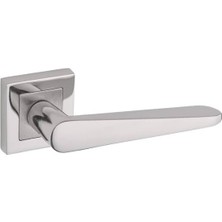 Nobel Kadirli Wc Tuvalet Kapı Kolu, Daire Rozetli, Nikel Inox