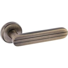 Nobel Aydın Oda Kapı Kolu, Kare Rozetli, Satine Antik Sarı