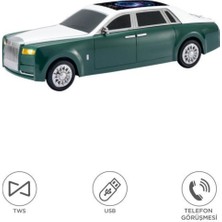 Başkenttekno Bluetooth Hoparlör Rolls-Royce Görünümlü Araba LED Ekranlı 15W Tws Fm USB Speaker D82