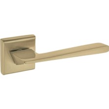 Nobel Z2039 Oda Kapı Kolu, Kare Rozetli, Satine Antik Sarı