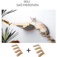 Normadia Rahat ve Eğlenceli Kedi Tırmanma Seti, Yatak ve Merdiven Kombini