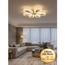 Litra Lighting Damla Model 6"lı Gold 3 Renk Modu Ledli Modern Tavana Sıfır Salon Mutfak Çocuk Yatak Odası LED Avize