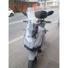 Motocam Motolüx Wow 150  Ön Cam 2023-2025 Model 65CM Şeffaf Renkli 4mm Orta Boylu