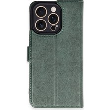 Kalites Kayem  iPhone 16 Pro Kılıf Trend S Plus Kapaklı Kılıf - Yeşil Kaliteli 2026