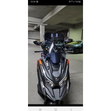 Motocam Kymco Dtx 360 Ön Cam 2021-2025 Model 67CM Füme Renkli 4mm Uzun