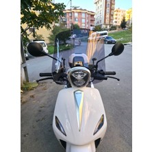 Motocam Rks Letbe Lb 125 Ön Cam 2023-2025 Model 44CM Füme Renkli 4mm Aparatsız