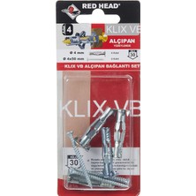 Torex Red Head Metal Alçıpan Dübeli Bağlantı Seti Kx-Vb 4 mm 4X50 Mm, 1p=4 Adet
