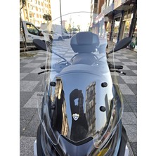 Motocam Piaggio Mp3 530 Ön Cam 2023-2025 Model 72CM Şeffaf Renkli 4mm Uzun