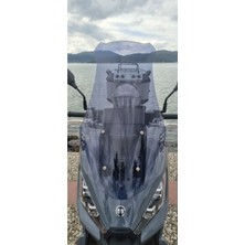 Motocam Yuki Xway 125 Ön Cam 2023-2025 Model 65CM Füme Renkli 4mm Orta Boylu