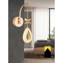 Litra Lighting Candela Model Gold Kaplama Oturma Yatak Mutfak Çocuk Odası LED Pilli Aplik