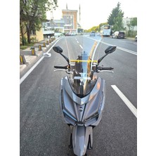 Motocam Sym Jet 14 Evo 200 Plus Ön Cam 2023-2025 Model 58CM Şeffaf Renkli 4mm