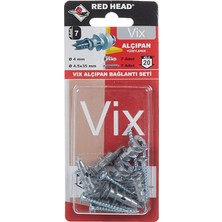 Torex Red Head Vix Metal Alçıpan Bağlantı Seti, 4 mm 4.5X35 Mm, 1p=7 Adet