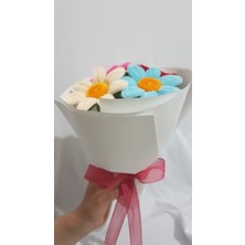 Badem Hediyecilik El Yapımı Şönil Papatya Çiçek Buketi – Dekoratif, Solmayan, Sevgililer Günü Için Ideal