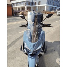 Motocam Küba Chia 125 Ön Cam 2023-2025 Model 55CM Şeffaf Renkli 4mm Kısa