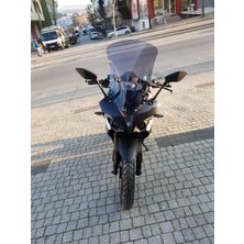 Motocam Bajaj Pulsar Rs 200 Ön Cam 2015-2025 Model 56CM Füme Renkli 4mm Uzun Cam