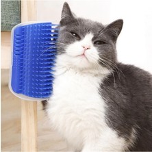 Normadia Kedi Kaşınma Masaj Fırçası, Köşeye Monte Edilebilir, Catnip Nanesi Bantlı