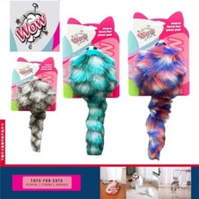 Normadia Renkli Tüylü Kedi Oyuncağı, Eğlenceli ve Yumuşak Tasarım