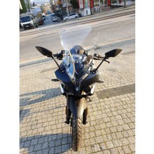 Motocam Bajaj Pulsar Rs 200 Ön Cam 2015-2025 Model 56CM Şeffaf Renkli 4mm Uzun Cam