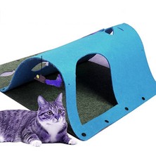 Normadia Renkli Kedi Tüneli ve Yatak Seti, 50X70 Cm, Eğlenceli ve Konforlu