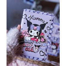 Kuromi Mıknatıslı Yumuşak Deri Fırfır Kurdele Planlayıcı Anı Günlük Hatıra Not Defteri Lüx Hediyelik