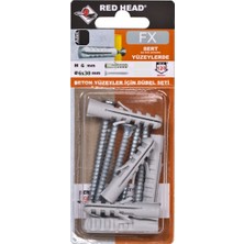 Torex Beton Yüzeyler Için Dübel Seti Fx 6X30 mm M8, 1p=24 Adet