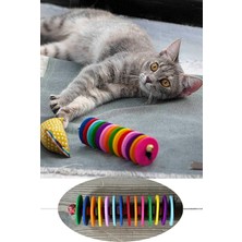 Normadia Renkli Keçe Yuvarlak Kedi Oyuncağı, Eğlenceli ve Şirin Tasarım