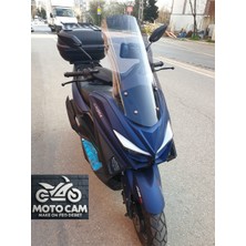 Motocam Arora Max T Ön Cam 2022-2025 Model 65CM Şeffaf Renkli 4mm Orta Boylu