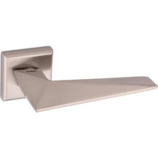 Nobel Yıldız Oda Kapı Kolu, Kare Rozetli, Inox