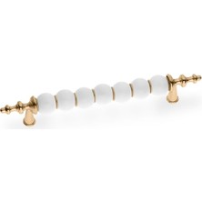 Nobel Boncuk Kulp, 32 Beyaz+Altın, 160 mm