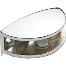 Nobel Cam Etajer Tutucu, Oval, Krom, Küçük, 34X25X16 Mm, 2 Adet