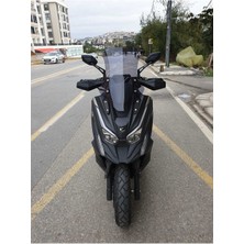 Motocam Kymco Dtx 250 Ön Cam 2021-2023 Model 55CM Füme Renkli 4mm Orta Boylu