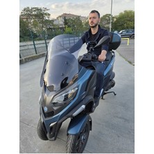 Motocam Piaggio Mp3 530 Ön Cam 2023-2025 Model 60CM Füme Renkli 4mm Orta Boylu