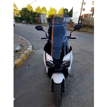 Motocam Rks Freccia 150 Ön Cam Alt Siyah 2022-2025 Model 75CM Füme Renkli 4mm Uzun