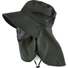 Reva Yüz ve Ense Korumalı Fileli Outdoor Şapka – Güneş ve Böcek Koruyucu Avcı Balıkçı Şapkası