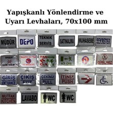 Nobel Müdür, Yapışkanlı Yönlendirme ve Uyarı Levhası, 70X100 mm