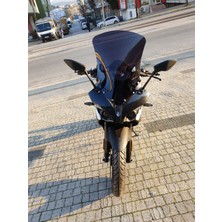 Motocam Bajaj Pulsar Rs 200 Ön Cam 2015-2025 Model 56CM Siyah Renkli 4mm Uzun Cam
