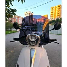 Motocam Rks Letbe Lb 125 Ön Cam 2023-2025 Model 44CM Siyah Renkli 4mm Aparatsız