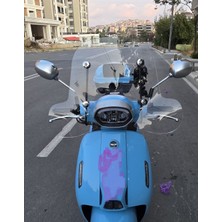 Motocam Rks Ltr 125 Ön Cam 2023-2026 Model 45CM Şeffaf Renkli 4mm Elcikli Aparatsız