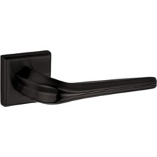 Nobel Z2014 Wc Tuvalet Kapı Kolu, Kare Rozetli, Mat Siyah