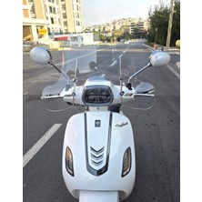 Motocam Arora Safari 50-125 Ön Cam 2021-2025 Model 37CM Şeffaf Renkli 4mm Aparatsız