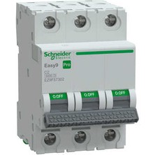 Schneider Electric EZ9F57302 - Easy9 Pro 3p C 2A Mcb 6000A