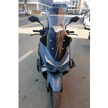 Motocam Küba Chia 125 Ön Cam 2023-2025 Model 78CM Füme Renkli 4mm Uzun