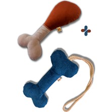 Normadia Sesli Kemik ve Çekiştirmeli Köpek Oyuncağı Seti