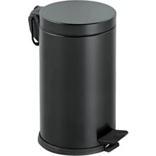 Nobel Çöp Kovası, Pedallı, 12 L, Siyah, 35X24 cm