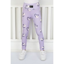 Evolaria Şardonsuz Fitilli Kumaş Baskılı Kız Çocuk Günlük Tayt