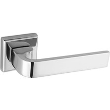 Nobel Bartın Wc Tuvalet Kapı Kolu, Kare Rozetli, Inox