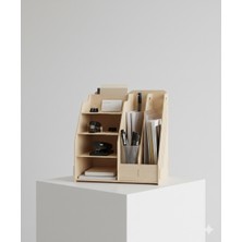 Chagri Ahşap Masaüstü Organizer Dosya Düzenleyici Evrak Organizeri Ahşap Kalemlik Evrak Rafı