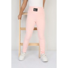 Evolaria Şardonlu Fitilli Kumaş Arma Detaylı Kız Çocuk Günlük Tayt